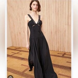 Ulla Johnson black Anya gown, 10, nwt